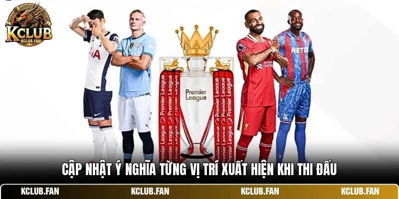 Cập nhật ý nghĩa từng vị trí xuất hiện khi thi đấu