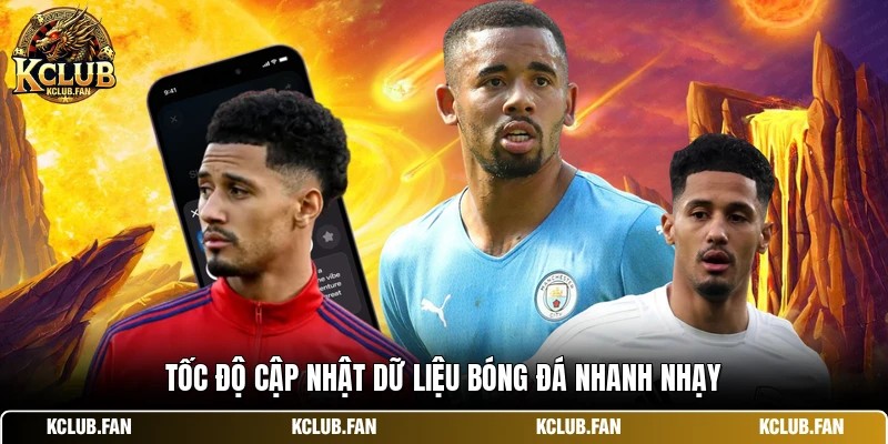Tốc độ cập nhật dữ liệu bóng đá nhanh nhạy